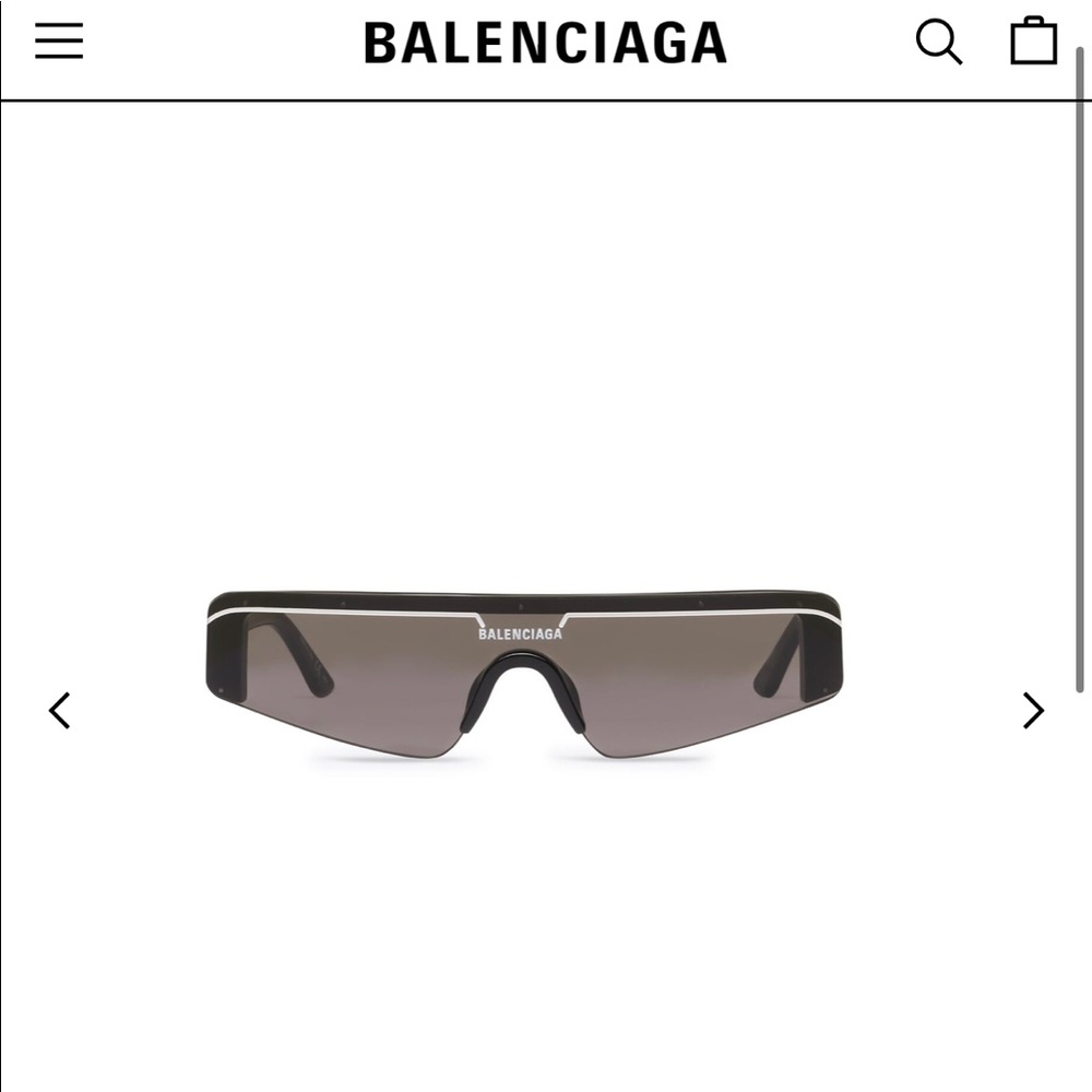 Balenciaga Ski Rectangle Sunglasses